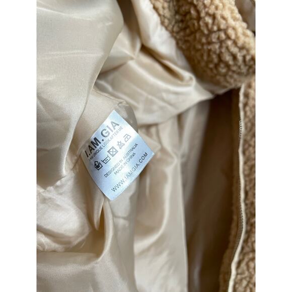 I.AM.GIA Tan Coat Womens Size XS Teddy - Picture 5 of 7